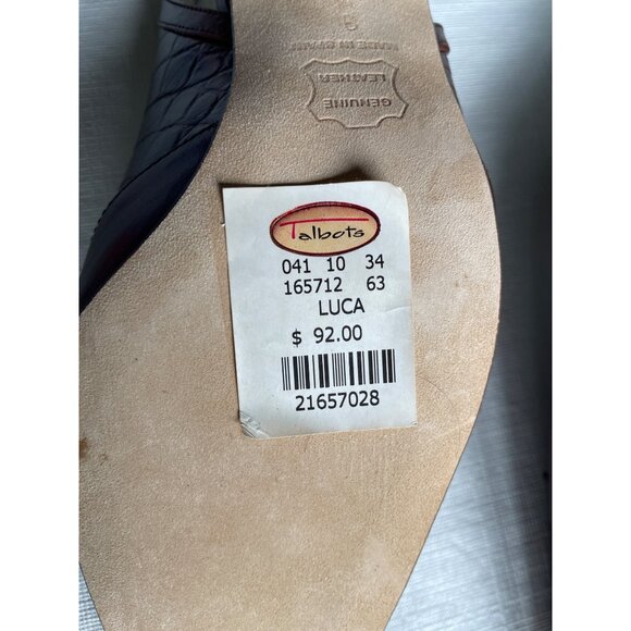 Talbots Womens Luca Brown Leather Slingback Heels 9M Made In Spain - Picture 6 of 11